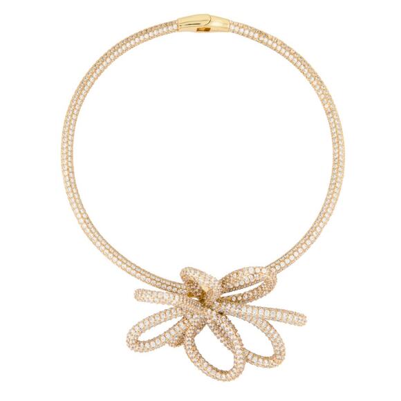 Cult Gaia Bloom Rhinestone Choker Necklace NEW - Picture 3 of 9